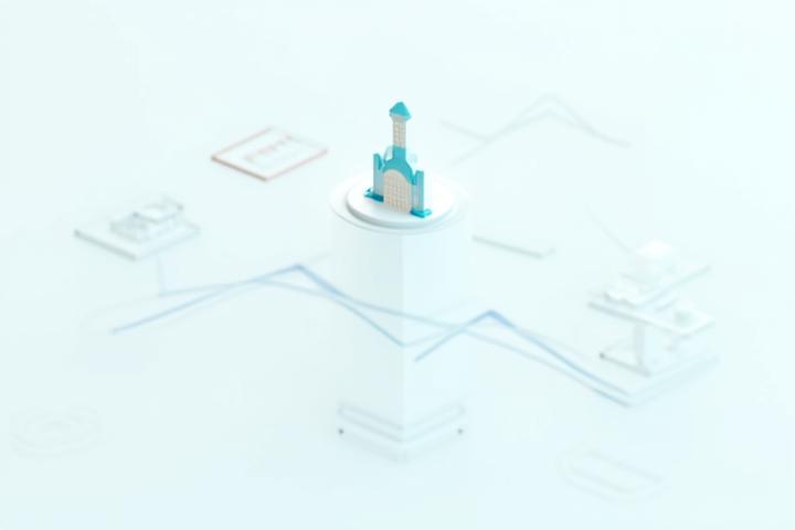 A stylized infographic showing independent hotels outperforming larger chains on key metrics like guest satisfaction and direct bookings, represented by upward trending graphs and happy guest icons.