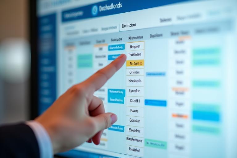 Visual scheduling interface showing staff assignments on a timeline with drag-and-drop capabilities.