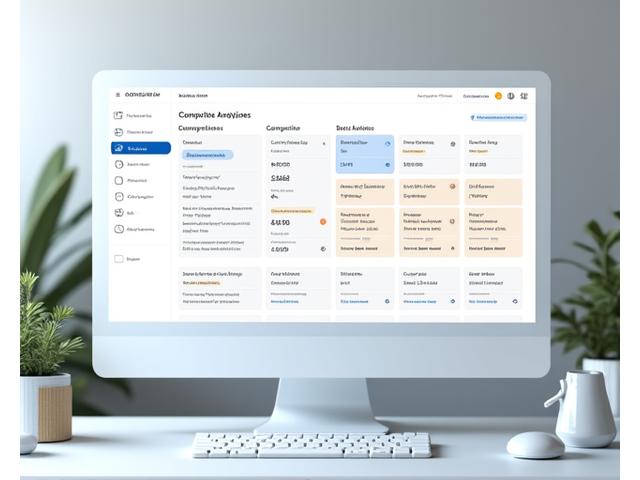 Dashboard displaying competitor hotel rates and performance comparisons
