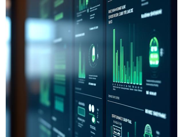 Digital dashboard displaying real-time energy consumption graphs and smart home controls for a modern hotel room.